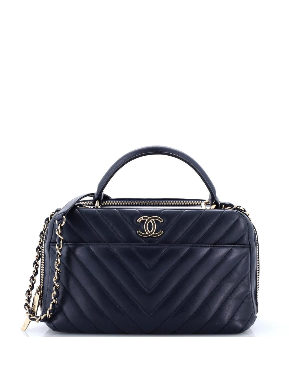 Chanel Trendy Cc Bowling Bag Chevron #370999C32B